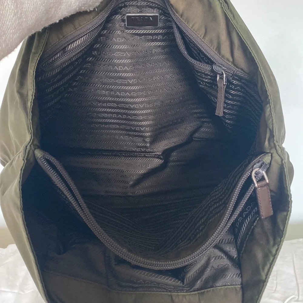 PRADA great condition brown nylon tote - Picture 7 of 11